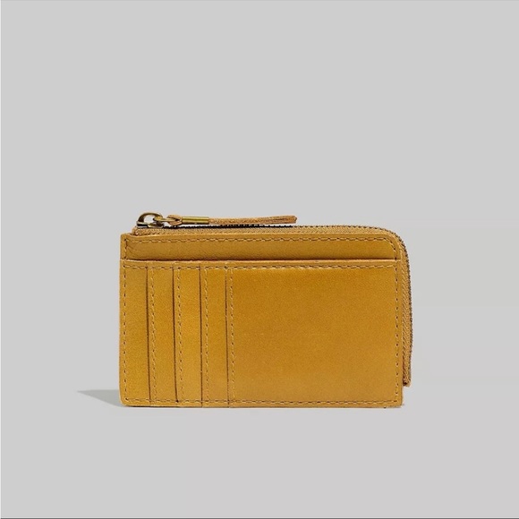 Madewell Handbags - Madewell Leather zip card case wallet size 5” by 3”